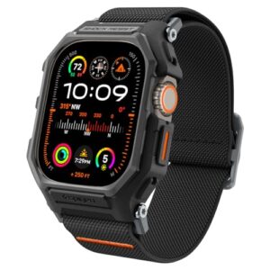 Spigen Lite Fit Pro for Apple Watch Ultra 3 49mm Case with Strap, Apple Watch Ultra 2/1 49mm Durable TPU Case with Lightweight Fabric Strap – Matte Black