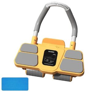 2025 Upgraded Automatic Rebound Four Wheel Elbow Support Roller with Digital Timer & Mobile Holder Intelligent Abdominal Curling Muscle Training Exercise Fitness Equipment for Home, Gym Workout