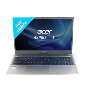 Acer Aspire Lite 11th Gen Intel Core i3 Premium Metal Laptop (8GB RAM/256GB SSD/Windows 11 Home) AL15-51, 39.62cm (15.6″) Full HD Display, Metal Body, Steel Gray, 1.59 Kg