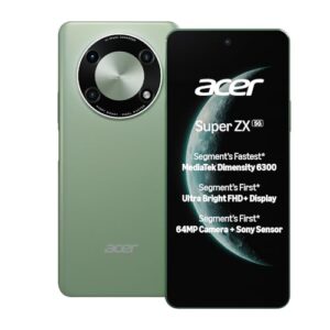 Acer Super ZX 5G (Cosmic Green, 6GB RAM, 128GB) | Segment-First FHD+ 6.8” 120Hz Display | Sony 64MP AI Triple Camera | 5000 mAh Long Lasting Battery