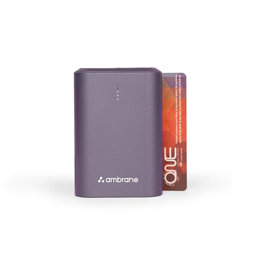 Ambrane 33W Super Fast Charging Powerbank, Mini Pocket Size, 10000mAh, PPS Charging for Samsung Phones, Emergency MacBook/Type C Laptop Charging for iPhone, Android, Other Devices(Powerlit 30, Purple)