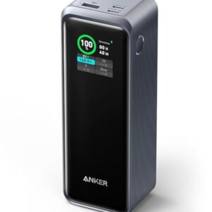 Anker Prime Power Bank, 27,650mAh 3-Port 250W Portable Charger (99.54Wh) Smart App, Compatible with Lenovo, HP, Dell, Microsoft, Macbook, iPad, iPhone, Apple Watches, Samsung and other Android Devices