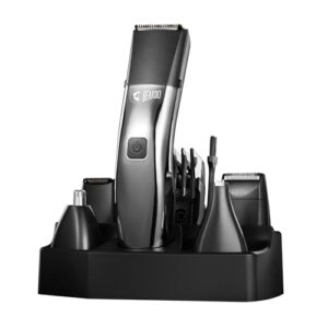 Beardo Chrome Beast Multipurpose Full Body Groomer Trimmer Set For Men | 40 Length Settings | 8 attachments | Beard/Hair/Body/Precision/Ear/Nose Trimmer|With Dock|90 min. run time | All-in-1 trimmer