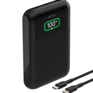 Belkin Power Bank 65W 20000 mAh | Mobile & Laptop Power Bank | 2 USB-C PD Port | Compatible for Lenovo,HP,Dell,Microsoft,MacBook,iPhone 17,iPad,Samsung Galaxy S25,Google Pixel 10 | 2 Years Warranty
