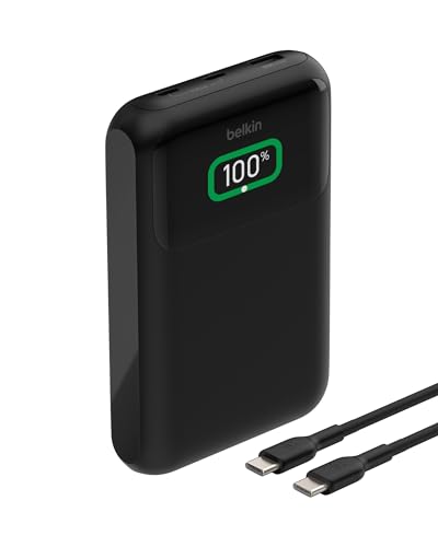 Belkin Power Bank 65W 20000 mAh | Mobile & Laptop Power Bank | 2 USB-C PD Port | Compatible for Lenovo,HP,Dell,Microsoft,MacBook,iPhone 17,iPad,Samsung Galaxy S25,Google Pixel 10 | 2 Years Warranty