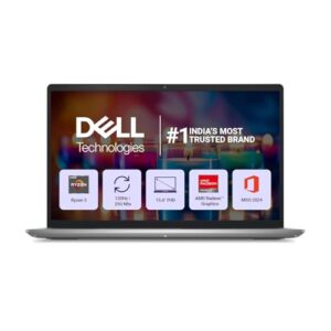 Dell 15, AMD Ryzen 5-7530U Processor, 16GB RAM, 512GB SSD, FHD IPS 15.6″/39.62 cm 120Hz Display, Windows 11, MSO’24, Platinum Silver, 1.67kg, Standard Keyboard, 15 Month McAfee, Thin & Light Laptop