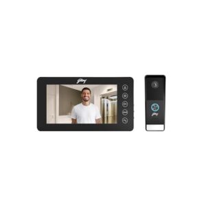 Godrej Security Solutions Seethru NeX Plus Video Door Phone | Smart Security with 7” Color Screen, 700 TVL Camera Resolution | Adjustable Volume | 2-Way Communication | Outdoor Rain Protection