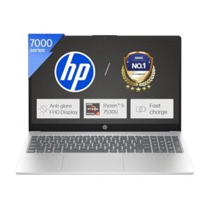 HP 15, Ryzen 5 7530U Laptop (8GB DDR4,512GB SSD) Anti-Glare,15.6”/39.6cm, FHD, Win11, M365 Basic(1yr),Office Home24, Silver,1.59kg, Radeon Graphics, Camera w/Privacy Shutter, fc0388AU