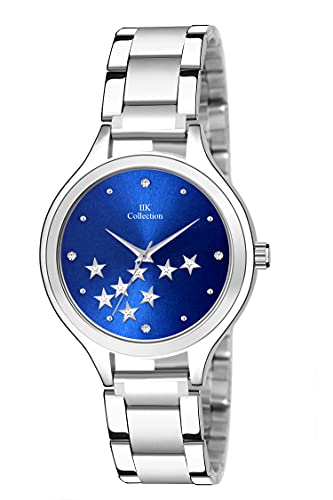 IIK COLLECTION Analogue Pink Dial Silver Bracelet Girl's & Women's Wrist Watch (IIK-3078W)