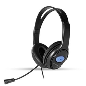 LAPCARE LWS004 Black | Adjustable Headset | Ideal for Gaming and Voice Recording | Compatible with Computer/Mobile Phones/Xbox/PS4 | Wired Over Ear Headphone with Mic