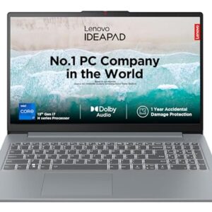 Lenovo IdeaPad Slim 3, Intel Core i7-13620H, 13th Gen, 16GB RAM, 512GB SSD, FHD IPS 300 Nits, 15″/38.1cm, Windows 11, MSOffice 21, Grey, 1.6Kg, 83EM008GIN,1Yr ADP Free,Alexa Built-in Laptop