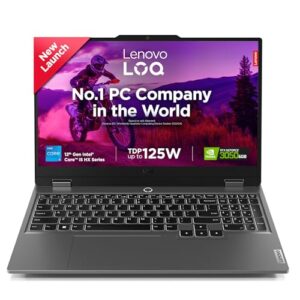 Lenovo LOQ 12th Gen Intel Core i5-12450HX 15.6″ (39.6cm) 144Hz 300Nits FHD IPS Gaming Laptop (16GB RAM/512GB SSD/NVIDIA RTX 3050 6GB/Win 11/Office 2024/3 Mon. Game Pass/Grey/2.4Kg), 83GS00PJIN