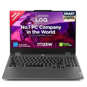 Lenovo LOQ 2024 12Th Gen Intel Core I5-12450HX | NVIDIA RTX 3050 6GB (16GB RAM/512GB SSD/15.6″ (39.6Cm)/Windows 11/Office Home 2024/100% Srgb/3 Mon. Game Pass/Grey/2.4Kg), 83GS00LNIN Gaming Laptop