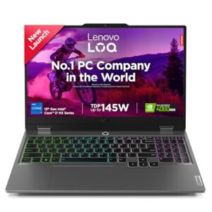 Lenovo LOQ, Intel Core i7 13th Gen 13650HX, NVIDIA RTX 4060 8GB, 24GB RAM, 512GB SSD, 15.6″(39.6cm), Windows 11, Office Home 2024, Grey, 2.4Kg, 83DV00X8IN, 100% sRGB, 3 Mon. Game Pass Gaming Laptop