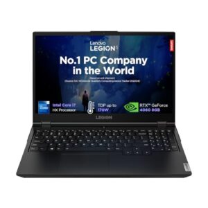 Lenovo Legion 5, Intel Core i7 13th Gen 13650HX, NVIDIA RTX 4060 8GB, 24GB RAM, 512GB SSD, FHD IPS 15.6″(39.6cm), 14Hz, Win11, Office Home’24, Grey, 2.3Kg, 83JJ0010IN, 3 Month Game Pass Gaming Laptop