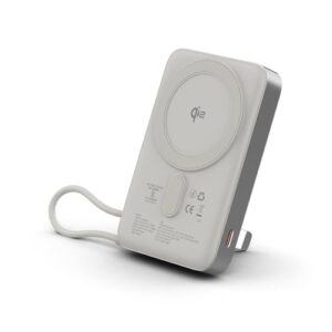 Stuffcool Odin 10000mAh Qi2 MagSafe Powerbank with 15W Wireless Charging, 35W PD Wired Output, Built-in Type-C Cable, Stand, Digital Display, for iPhone, Pixel, Samsung, AirPods