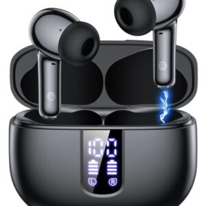 TAGRY Wireless Earbuds, Bluetooth 5.3 Headphones with HiFi Stereo Sound, 48H Playtime with LED Power Display Charging Case, IP6 Waterproof in Ear Earphone with Mic for Sport