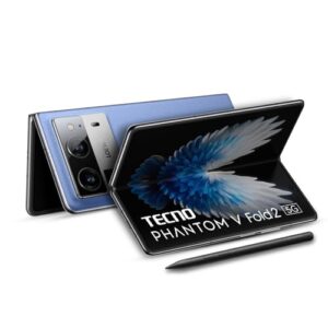 Tecno Phantom V Fold 2, Largest Battery 5750mAh, Segment Largest Display, Strongest Fold Ever, Rear-Triple 50MP Camera with OIS, 70W Fast Charger, Rippling Blue, 12GB+512GB