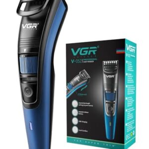 VGR V-052 Professional Hair Trimmer for men – 20 Precision Length Settings, 120 Min Runtime, USB Charging, Washable Head, Cord & Cordless Use, Complete Grooming Kit Included (Blue)