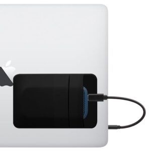 ZORBES® SSD Pouch for Laptop, 3M Adhesive Pendrive Holder Case & Hard Disk Cover Organizer, Double Layer Stretchy Lycra Pockets (13×8.4cm)