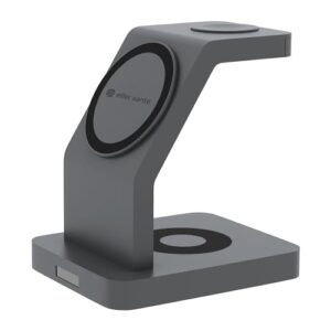 eller santé® 23w Magnetic Mag-Safe Charger 3in1 Wireless Charger for iPhone 17/17 Air/17 Pro/17 Pro Max, iPhone 16/16 Plus/16 Pro/16 Pro Max, 15/14/13/12 Series Fast Charging Adaptor- Grey