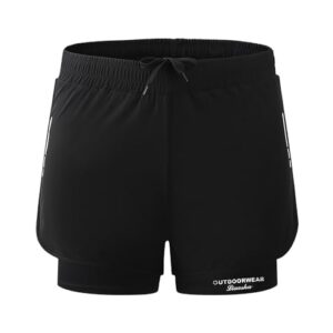 Cockatoo AM444-2 in 1 Men’s Workout Running Shorts, Active Wear Men,Blue,Size:XL