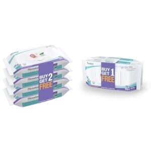 Himalaya Gentle Baby Wipes with Lid, 72 wipes – Pack of 6
