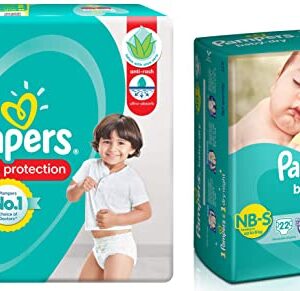 Pampers All round Protection Pants, XXL Size, 42 Count & Taped diapers, Baby Diaper XS/NB Size, 22 Count