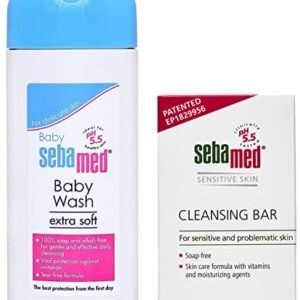 Baby Sebamed Gentle Wash & Sebamed Cleansing bar for Sensitive and problematic Skin, 100gm