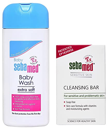 Baby Sebamed Gentle Wash & Sebamed Cleansing bar for Sensitive and problematic Skin, 100gm